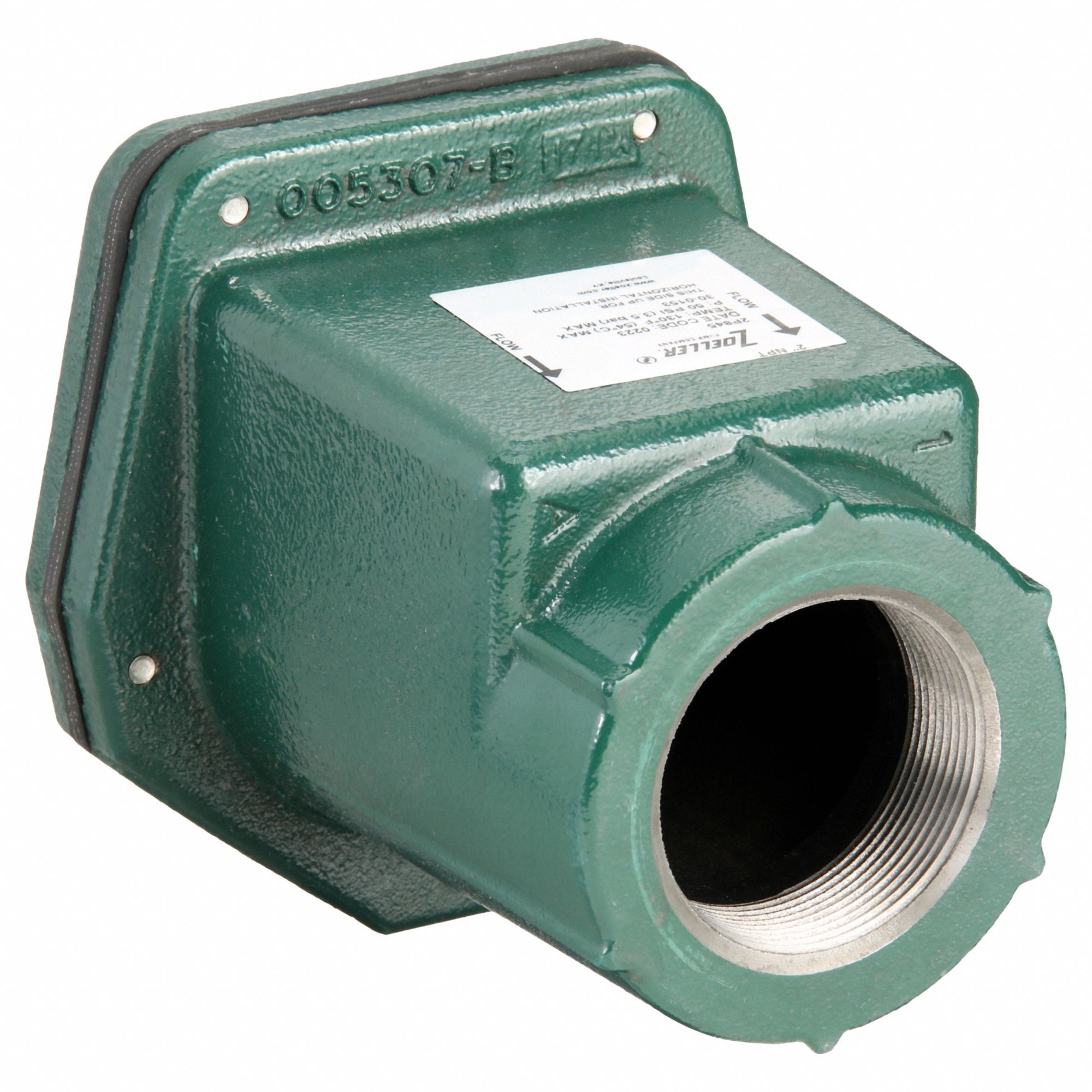 FULL FLOW CHECK VALVE, 6.625 IN OVERALL LENGTH,2 IN,FNPT,CAST IRON