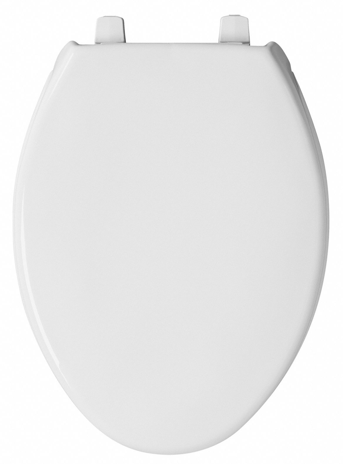 BEMIS Toilet Seat: White, Plastic, External Check Hinge, 2 1/4 in Seat ...