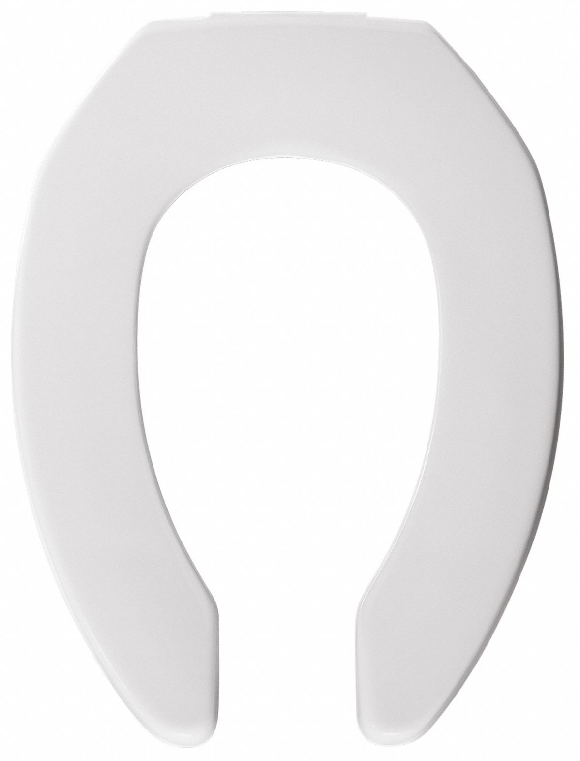 BEMIS Toilet Seat White, Plastic with Stainless Steel Posts, External