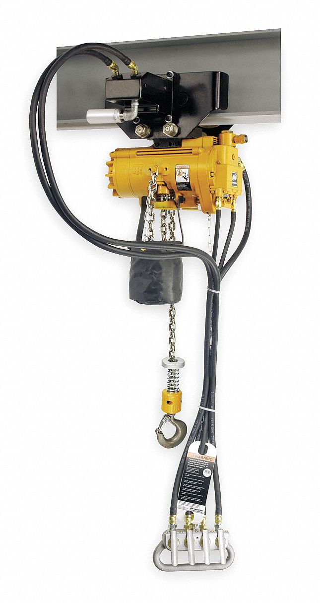 INGERSOLL RAND Air Chain Hoist, 2200 lb. Cap., 10 ft. Lft - 2PA33 ...