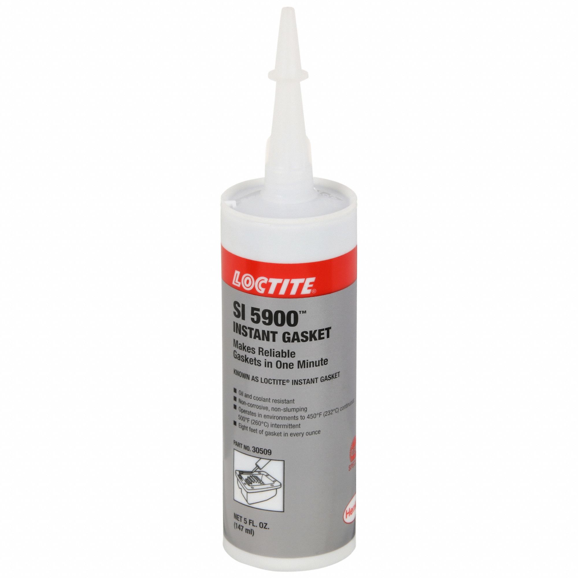 RTV GASKET MAKER, SI 5900, 5 OZ, CARTRIDGE, BLACK, OIL RESISTANT