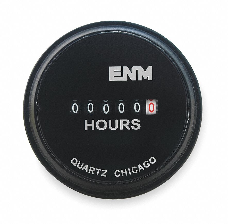 HOUR METER,ELECTRICAL,2.31IN,FLUSH