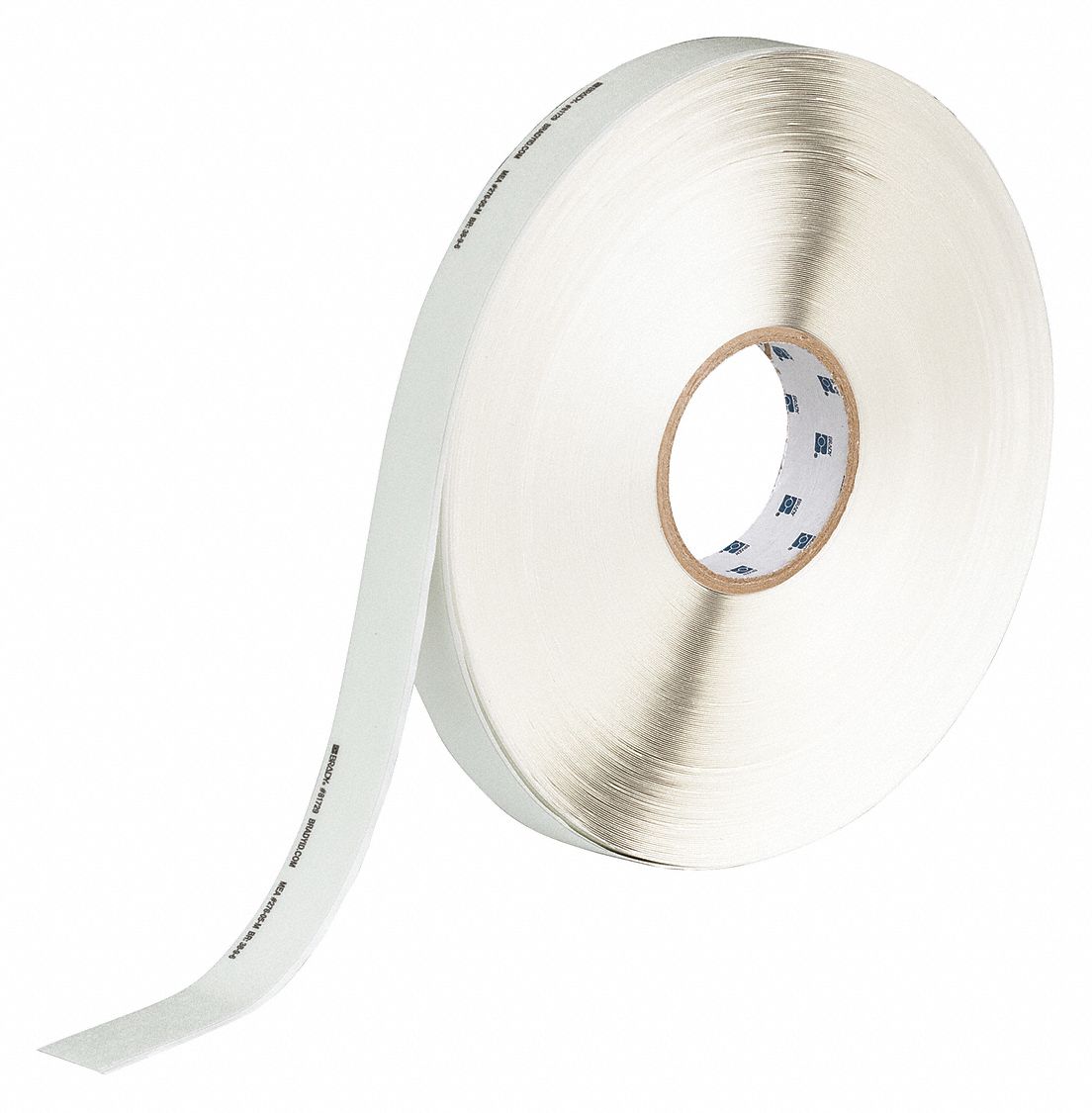 Floor Marking Tape: Glow-in-the-Dark, Solid, White, 1 in x 250 ft, 18.5 mil Tape Thick