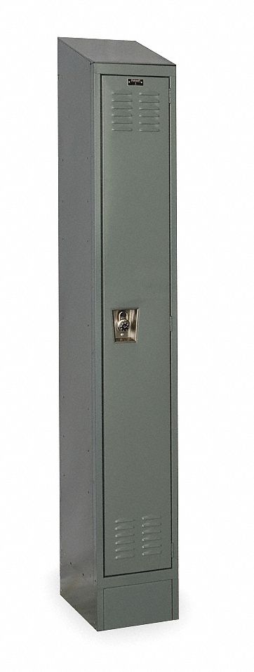 Wardrobe Locker: 12 in x 12 in x 78 in, Louvered, 1 Tiers, 1 Units Wide, Padlock Hasp