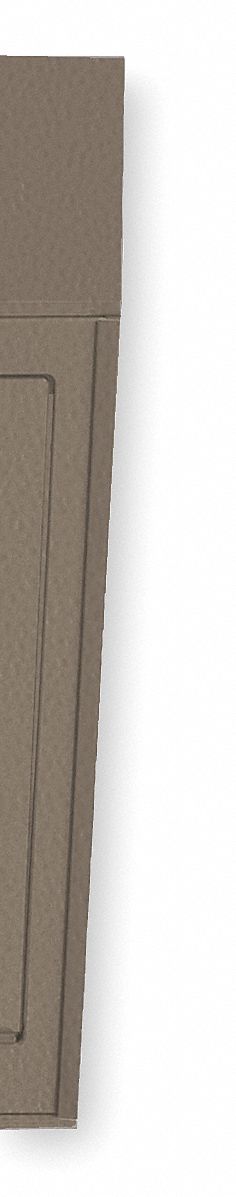 Sloping-Top Kit: 36 in x 18 in x 1 in, High Density Polyethylene, Matte, Toffee, ST1836-247