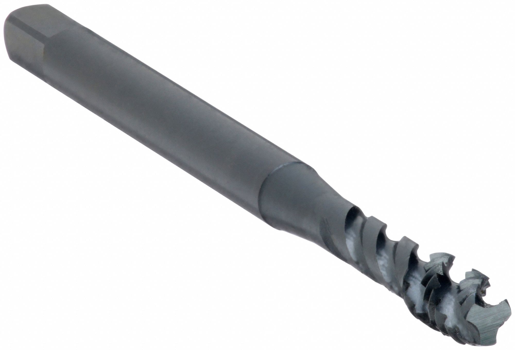 Spiral Flute Tap: #8-32 Thread Size, 1/4 in Thread Lg, 2 15/32 in Overall Lg, Modified Bottoming