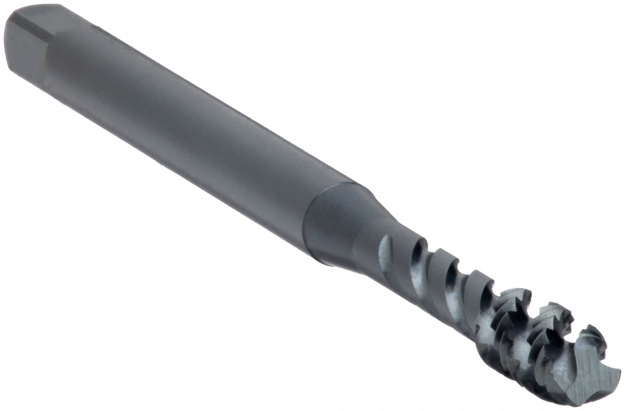 Spiral Flute Tap: #4-40 Thread Size, 3/16 in Thread Lg, 2 3/16 in Overall Lg, Modified Bottoming