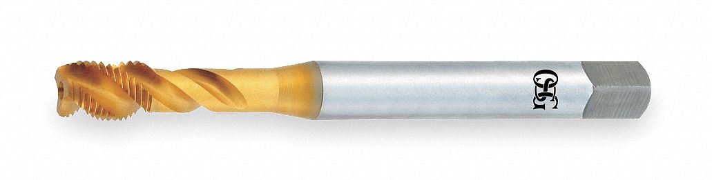 Spiral Flute Tap: M6x1 Thread Size, 8.00 mm Thread Lg, 80.00 mm Overall Lg, Modified Bottoming