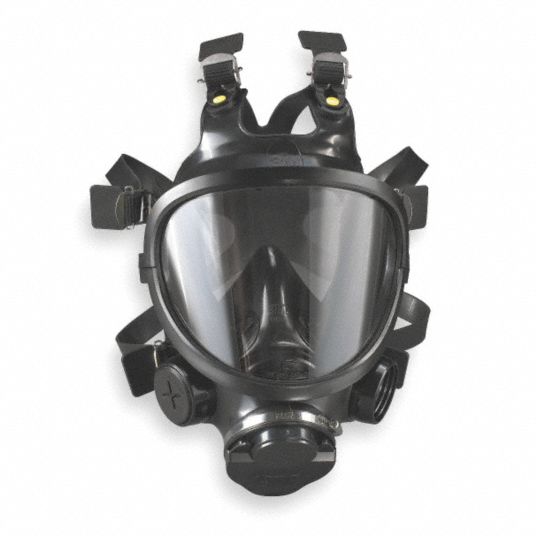 3M Gas Mask: Butyl Rubber, 6 Suspension Points, S Mask Size, FR-M40