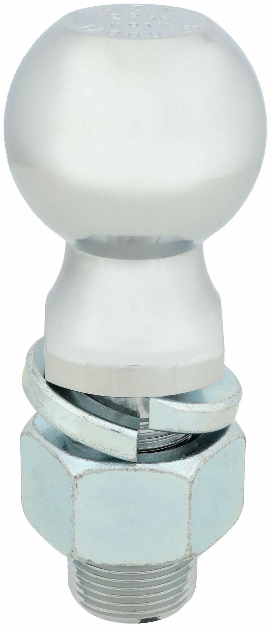 Trailer Hitch Ball: IV, 10, 000 lb Gross Vehicle Wt Capacity, 2 5/16 in Ball Dia, Steel, Chrome