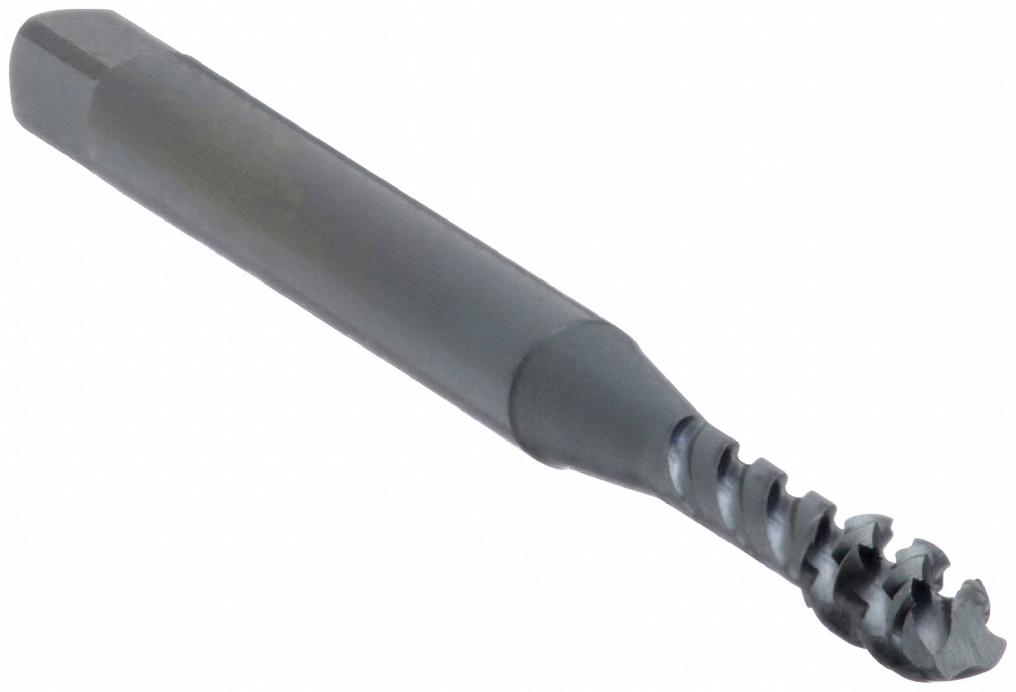 TARAUD À CANNELURE HÉLICOÏDALE, FILETAGE NO 4-40, FILETAGE 3/16 PO LO, 1 27/32 PO LO, DROITIER, H2, ACIER RAPIDE