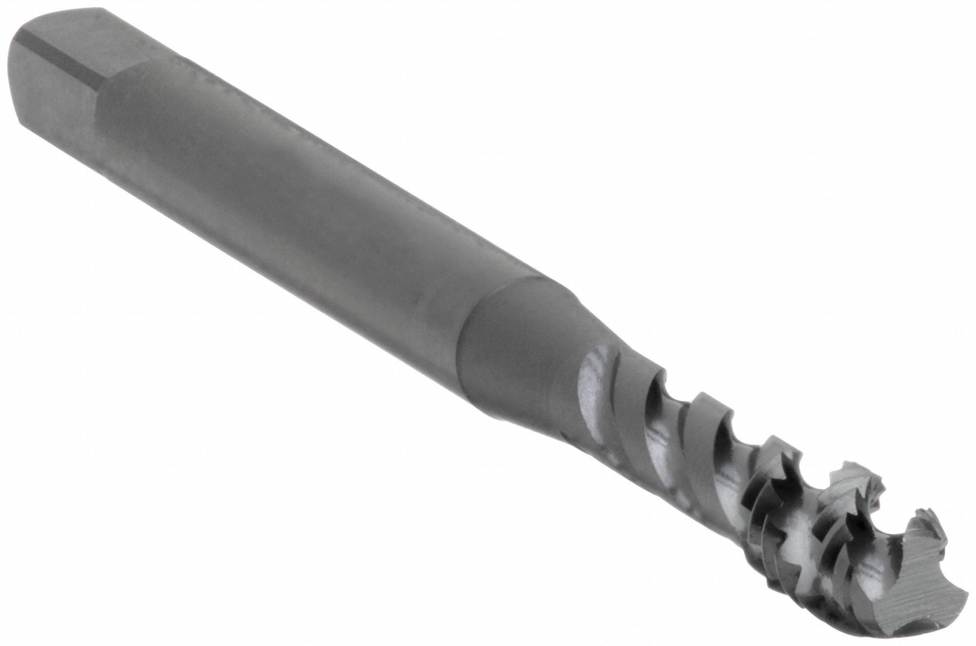 SPIRAL FLUTE TAP, #8-32 THREAD, ¼ IN THREAD L, 2 3/32 IN L, MODIFIED BOTTOMING, HSS