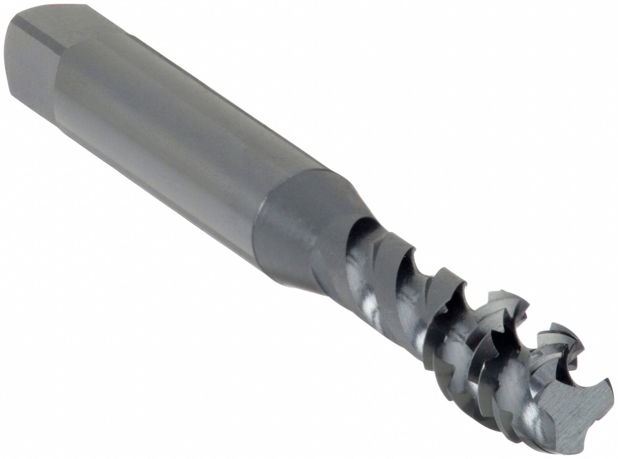 SPIRAL FLUTE TAP, ¼"-20 THREAD, ⅜ IN THREAD L, 2½ IN LENGTH, MODIFIED BOTTOMING