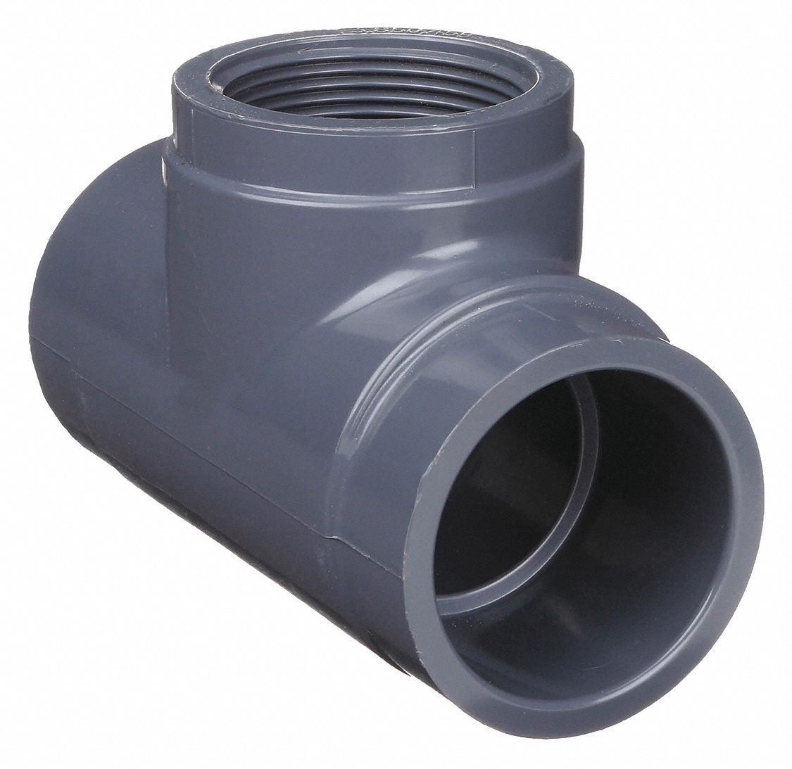 TEE: ¾ IN X ¾ IN X ¾ IN FITTING PIPE SIZE, SCHEDULE 80, 345 PSI AT 73 ° F, GREY