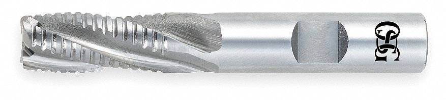 Roughing End Mill: Cobalt, 4 Flute, 5/8" Mill Dia, 2-1/2" LOC, 4-5/8" OAL