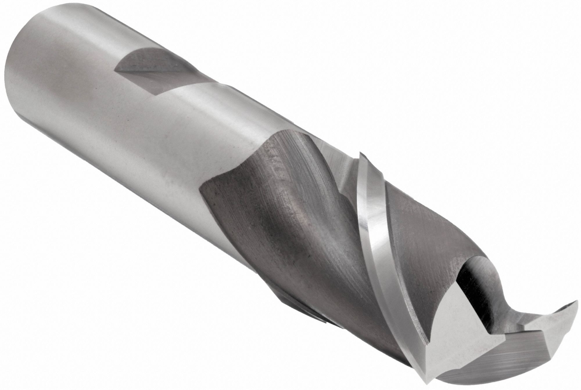 SQUARE END MILL, BRIGHT/UNCOATED FINISH, CENTRE CUTTING, 2 FLUTES, ½ IN MILLING DIA