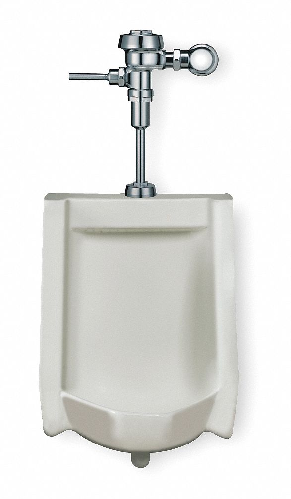 WASHOUT URINAL & MANUAL FLUSH VALVE: SLOAN, 0.125 GPF, VITREOUS CHINA, ADA