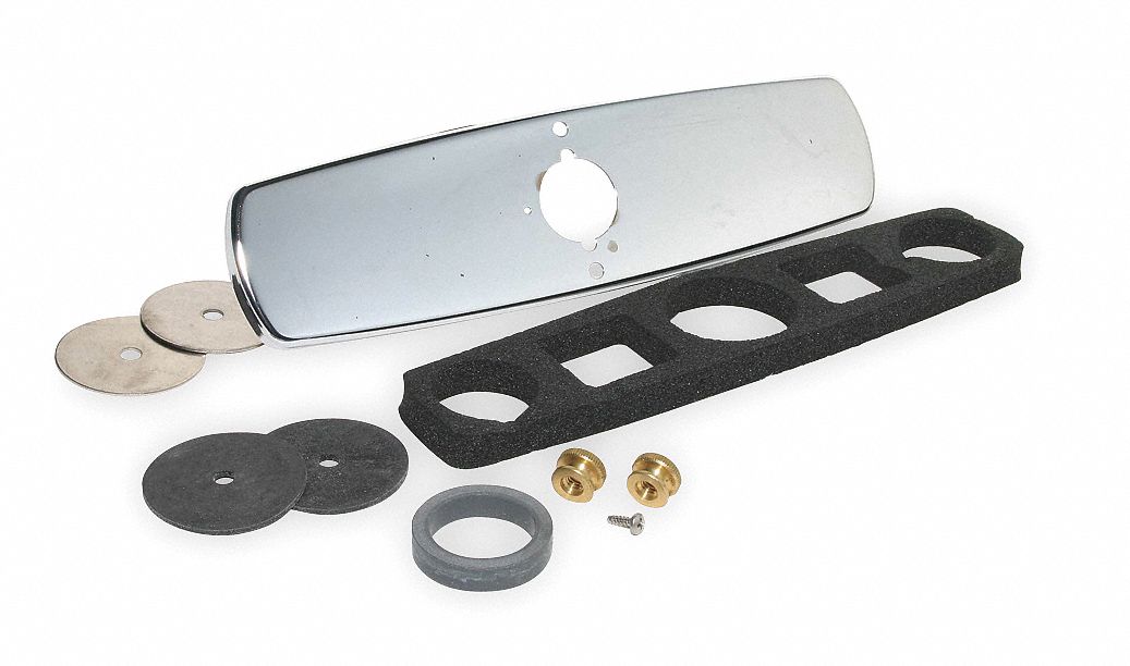 TRIM & COVER PLATE: FITS SLOAN BRAND, FOR OPTIMA/OPTIMA PLUS SERIES, CHROME FINISH, BRASS