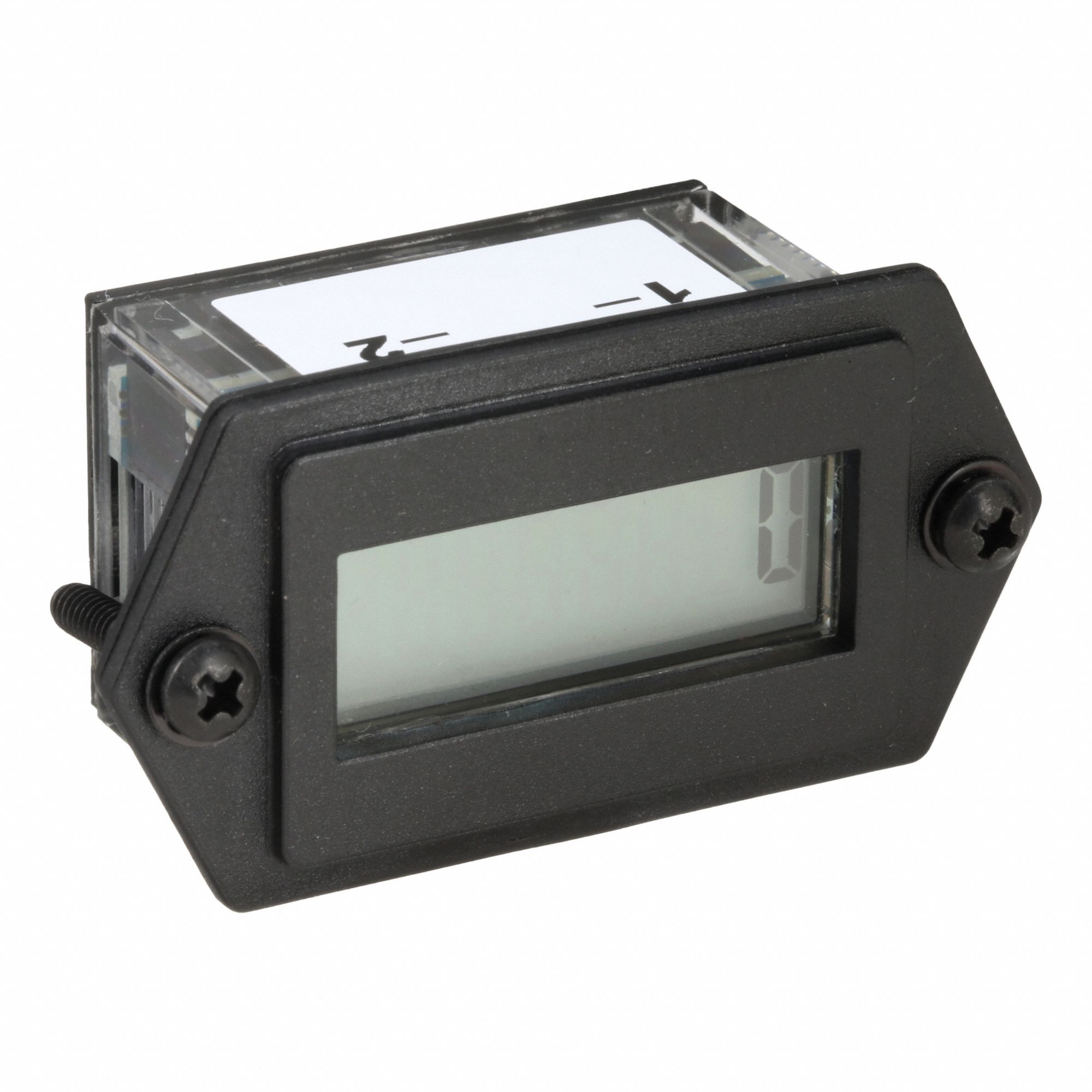 Electronic Counter: Digital Counters, Front Panel Mounting, 1 1/8 in x 1 1/2 in, LCD, Tab