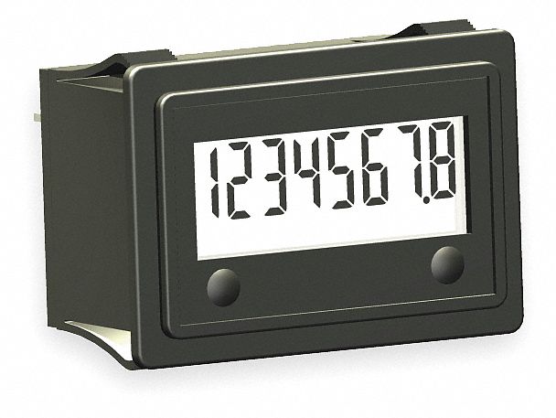 HOUR METER,SNAP IN RECTANGULAR,LCD