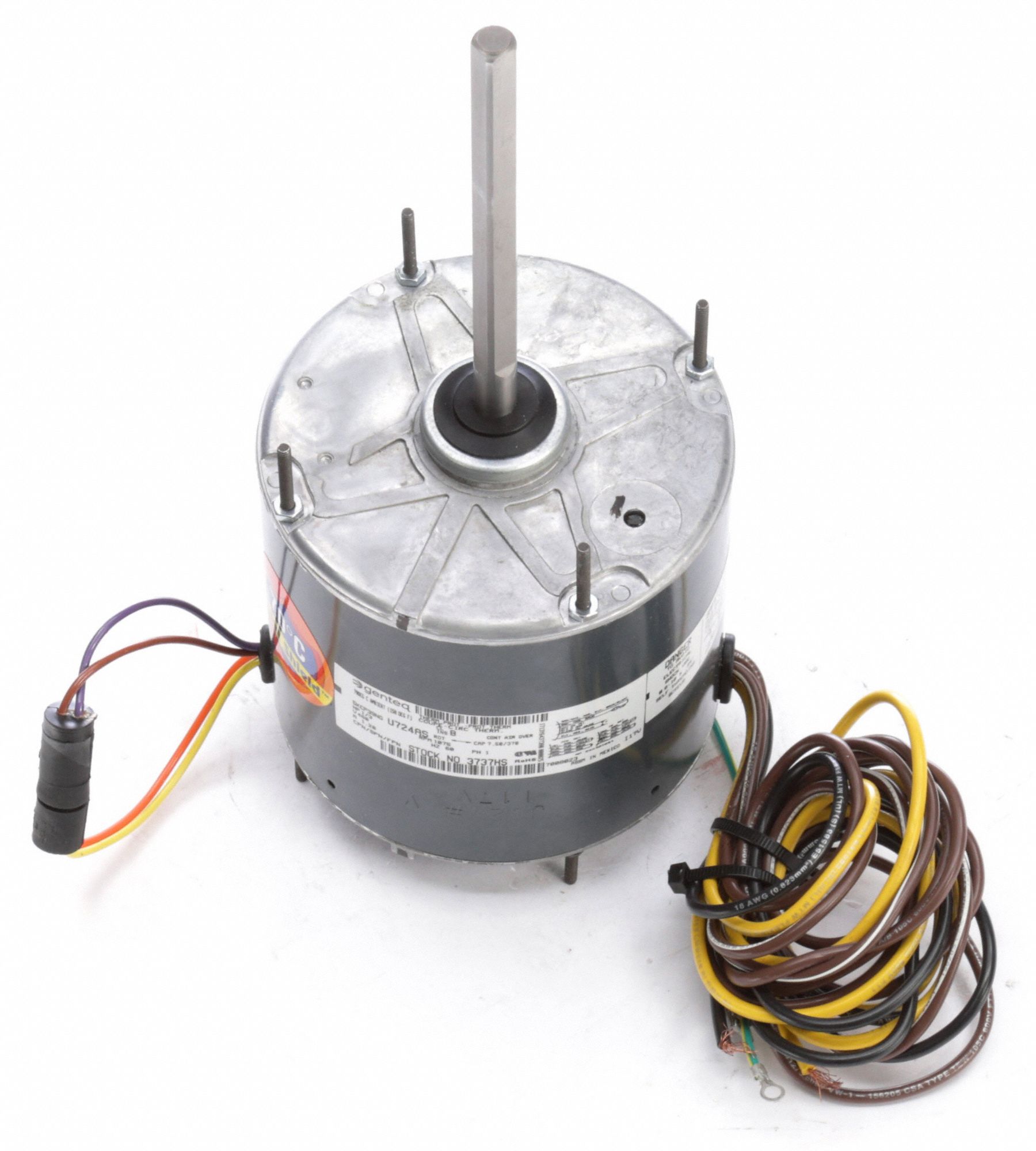 GENTEQ Condenser Fan Motor, 1/3 HP, Permanent Split Capacitor ...