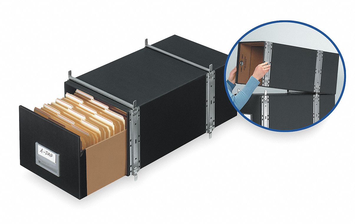 BANKERS BOX Record Storage Stackable Drawer, 10 1/2 in Height, 12 in