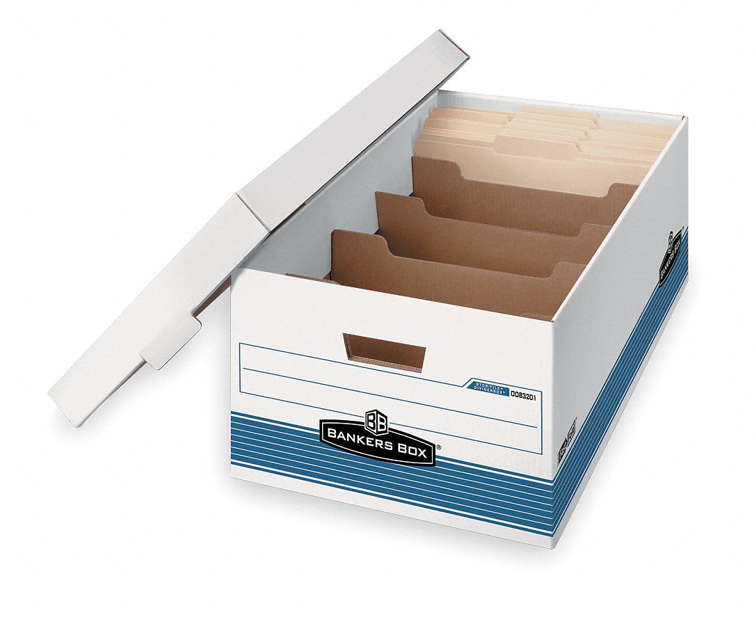 BANKERS BOX, Corrugated Fiberboard, Legal File Size, File Box - 2PWT6 ...