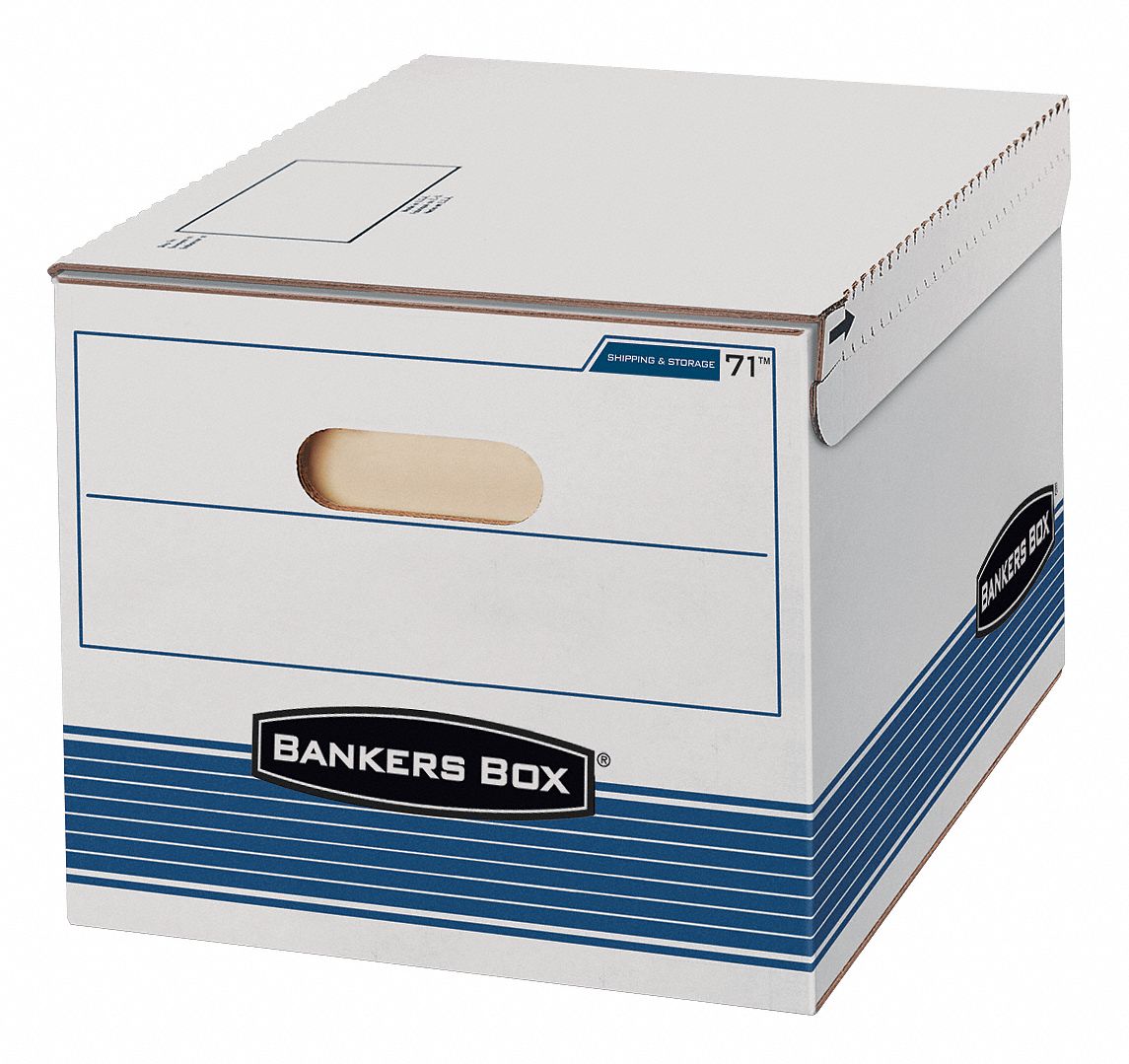 BANKERS BOX Record Storage Box, 10 in Height, 12 in Width, 15 in Depth
