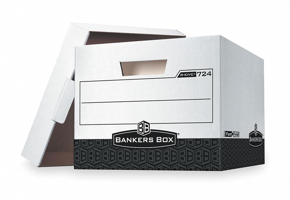 BANKER BOX,LTR/LGL,BLK/WHT,PK12