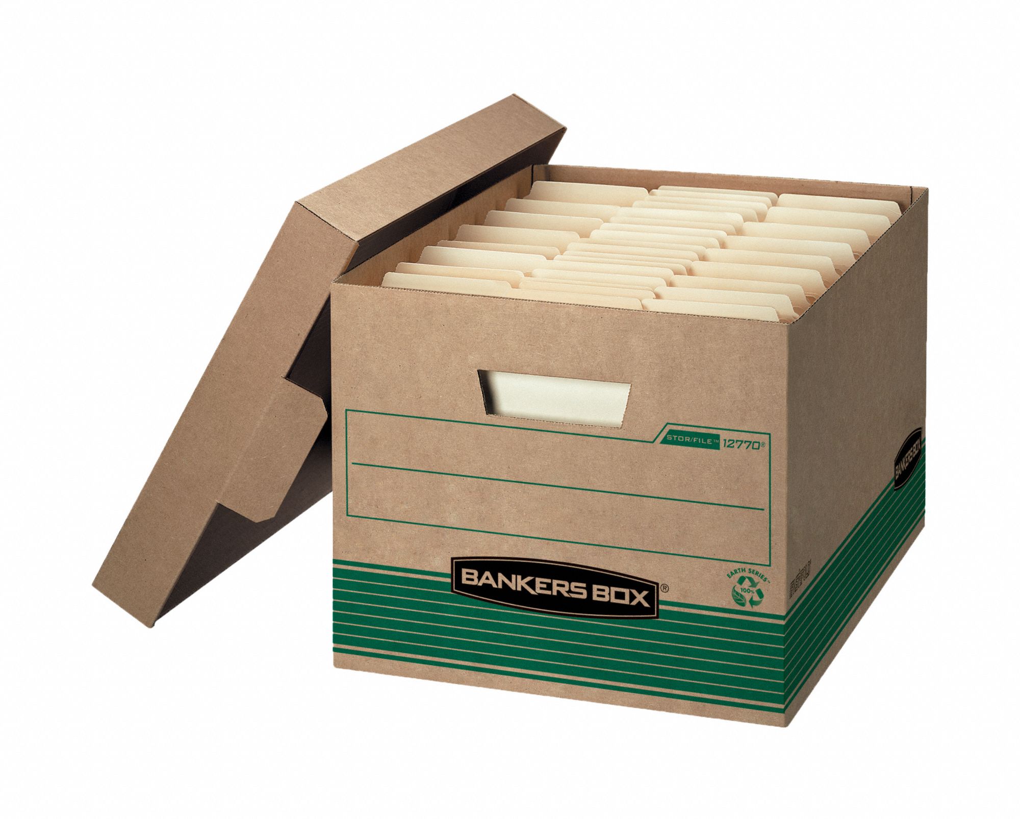 Bankers Box 1 paquete de caja de almacenamiento de archivos de plástico  resistente de 20 pulgadas con rieles para colgar, letra