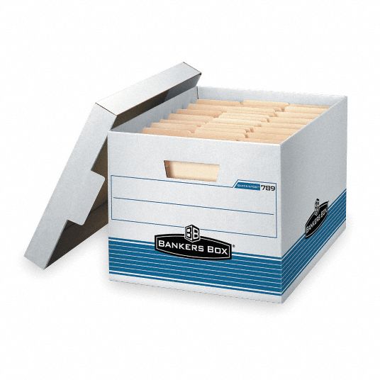 BANKERS BOX, Letter/Legal File Size, 10 in Ht, Record Storage Box with  Dividers - 2PWT5