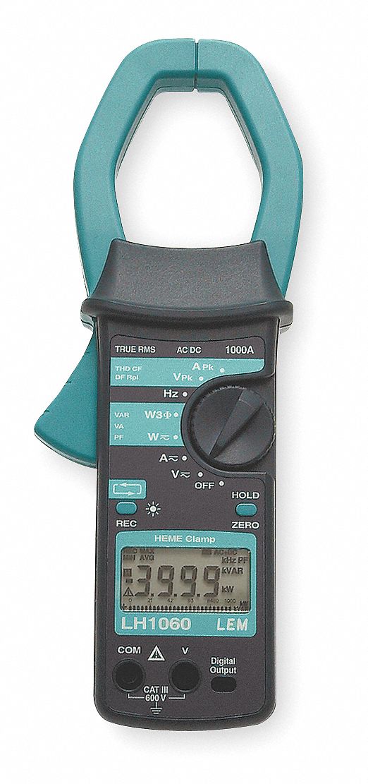 Clamp On Power/Harmonics Meter,AC 425 KW Grainger