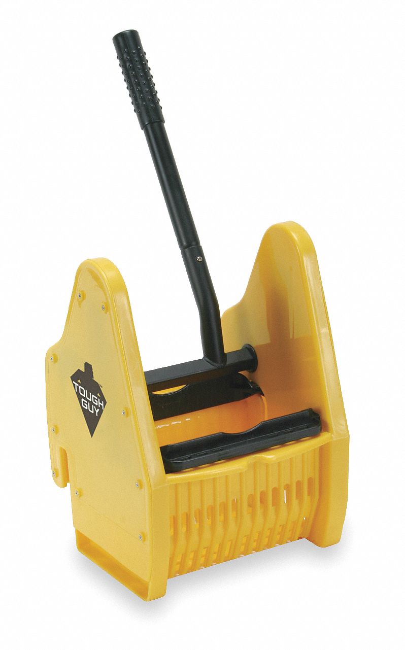 TOUGH GUY Mop Wringer Down Press, 16 to 24 oz Mop Capacity, Yellow