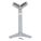 MATERIAL SUPPORT STAND, 5 IN ROLLER W, 26⅛ IN OVERALL W, 27 IN MIN. H, STEEL
