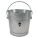 GARBAGE PAIL,STEEL,SILVER,6 GAL.