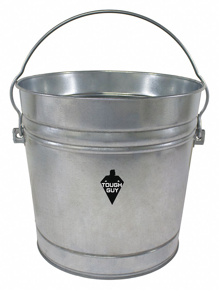 BUCKET,10 GAL,SILVER