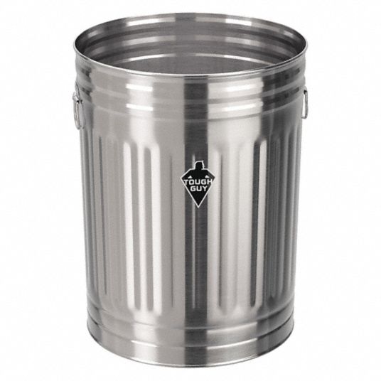 Galvanized Garbage Can with Lid, 31 Gallon 