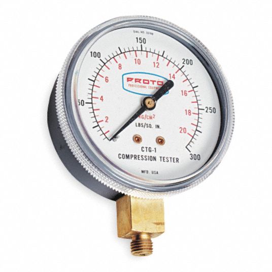PROTO Compression Gauge, 2 1/2 In, For 4R388 2Q118JCTG1 Grainger