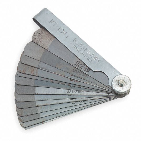 BLACKHAWK BY PROTO Go/NoGo Feeler Gauge Set, Thickness Range 0.04 mm