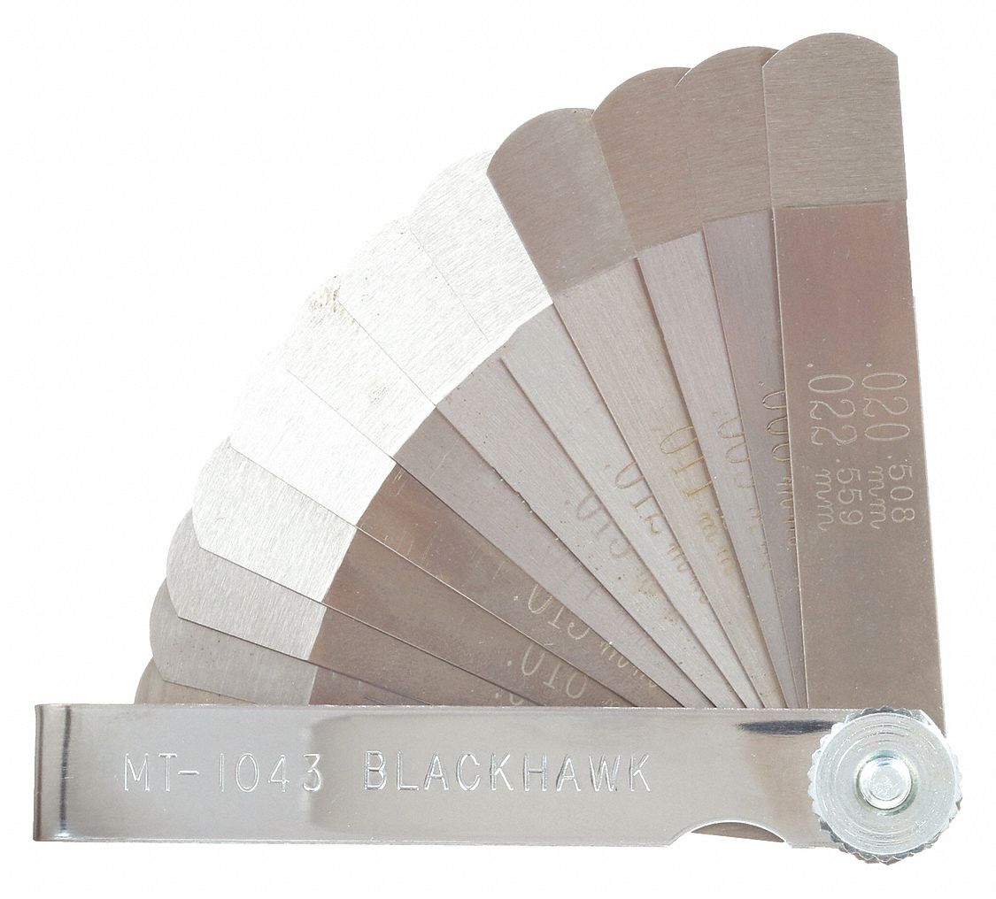BLACKHAWK BY PROTO, Metric, 25 Feeler Blades, Go/NoGo Feeler Gauge Set