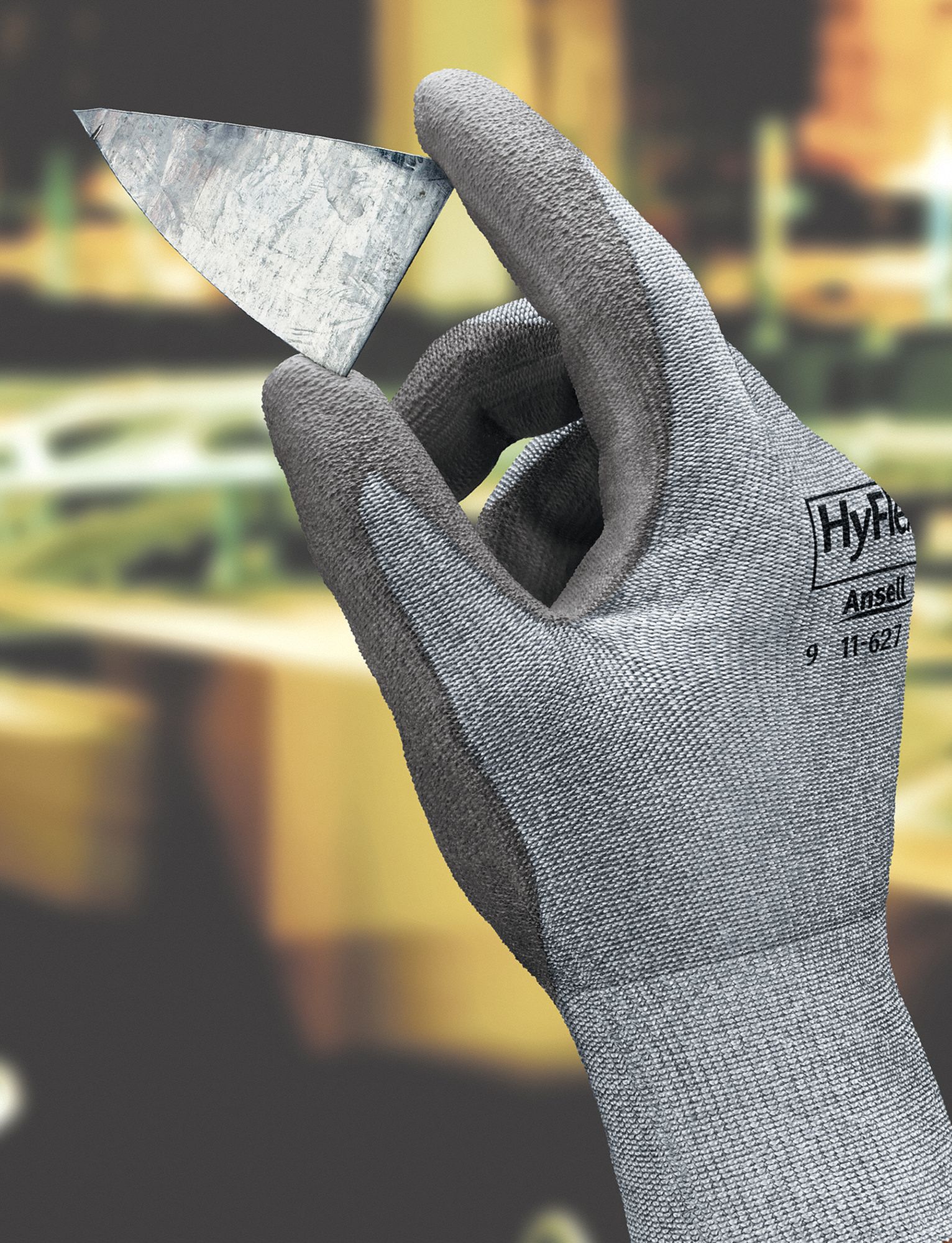 ANSELL 11-627 Cut Resistant Gloves,Gray,8,PR 