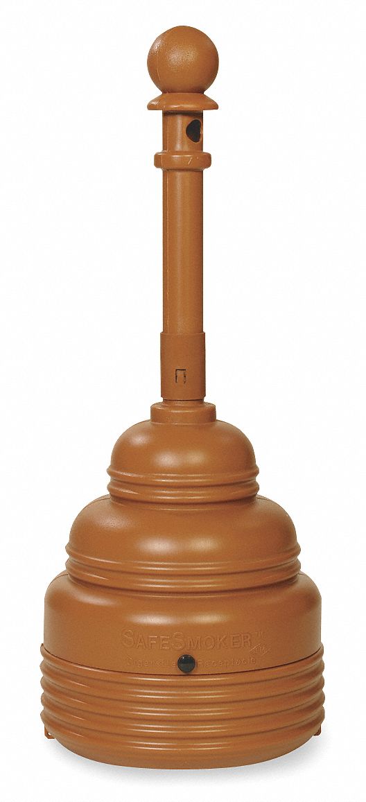 CIGARETTE RECEPTACLE,4 GAL.,BROWN