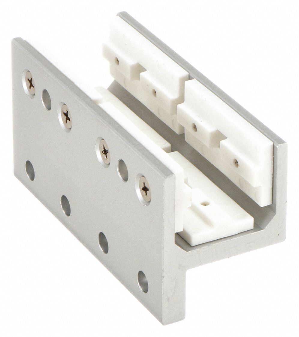 Linear Bearing: 10 Series, 4 in L x 1 5/8 in W x 1 31/32 in H, Silver, Single Flanged, Std, Anodized