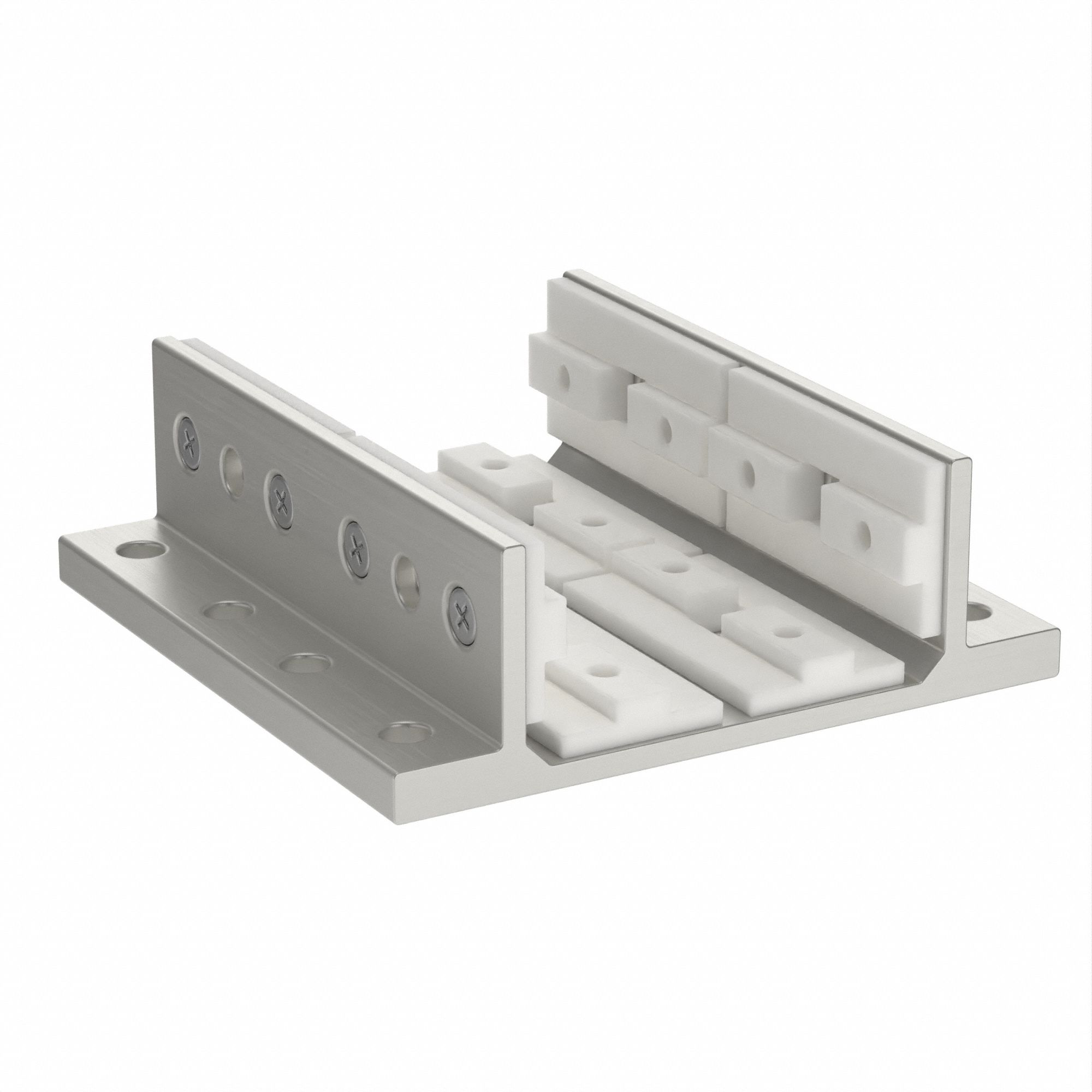 Linear Bearing: 10 Series, 4 in L x 3 15/16 in W x 1 7/32 in H, Silver, Double Flanged, Std