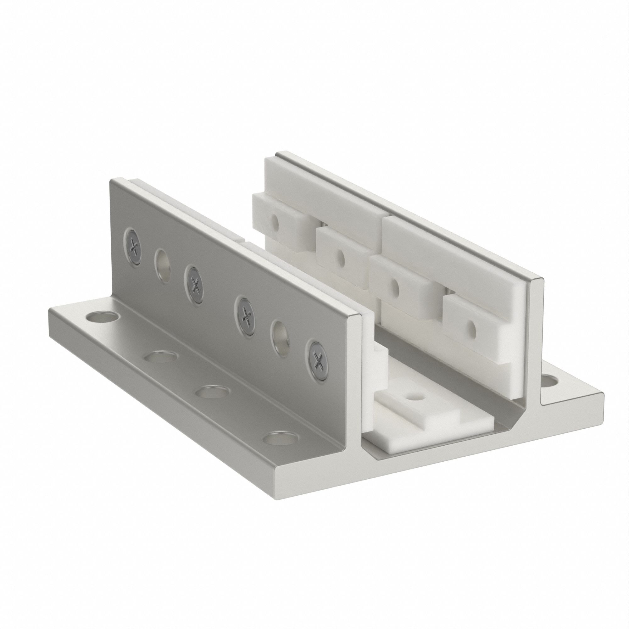 Linear Bearing: 15 Series, 6 in L x 4 in W x 1 7/8 in H, Silver, Double Flanged, High-Cycle