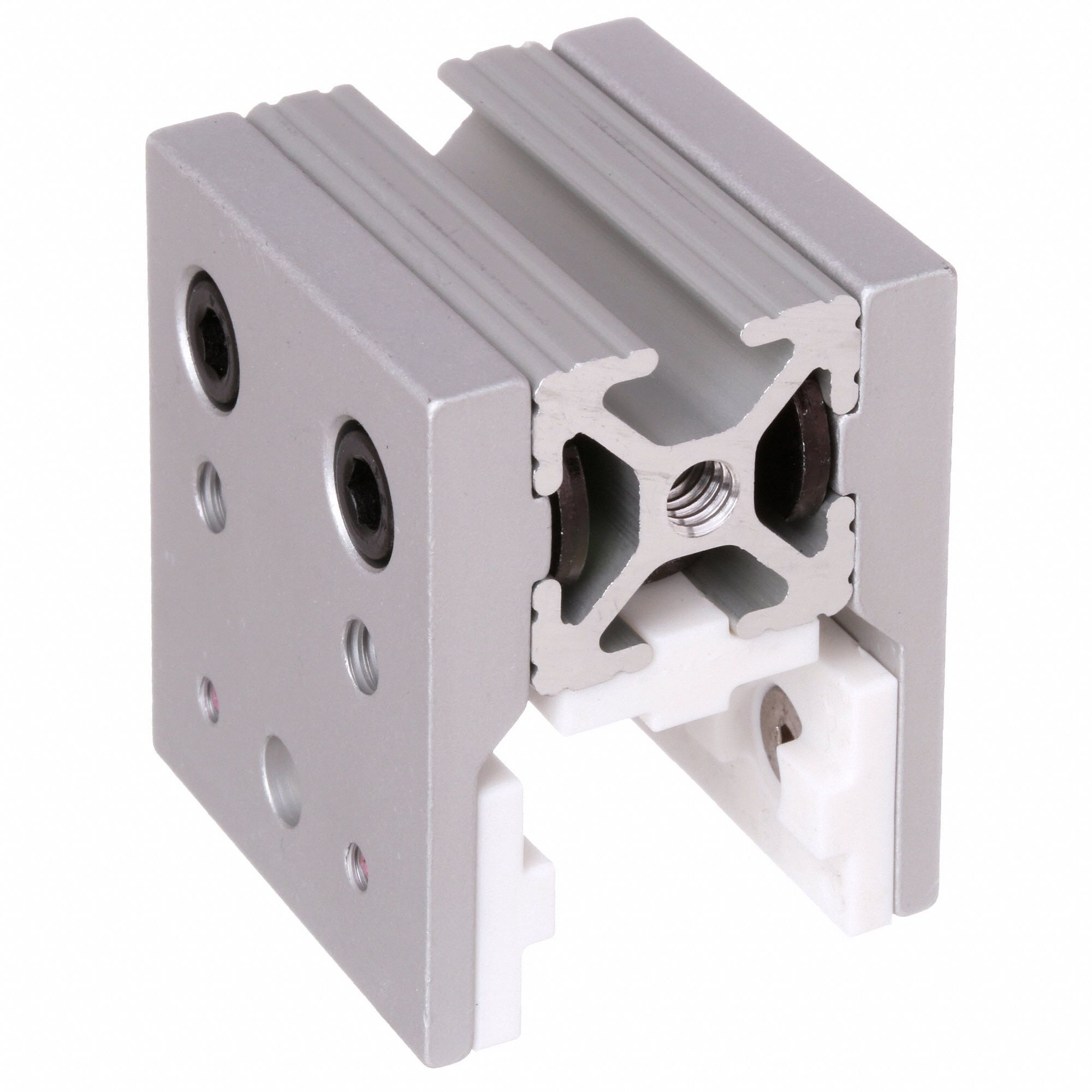 80/20 Linear Bearing 10 Series, 1 7/8 in x 1 5/8 in x 2 1/16 in, Silver, Single Mount, Std