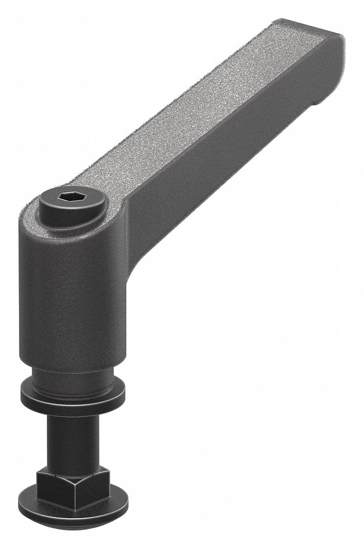 80/20 L-BRAKE HANDLE, 10 SERIES, 2 IN X 39/64 IN, BLACK