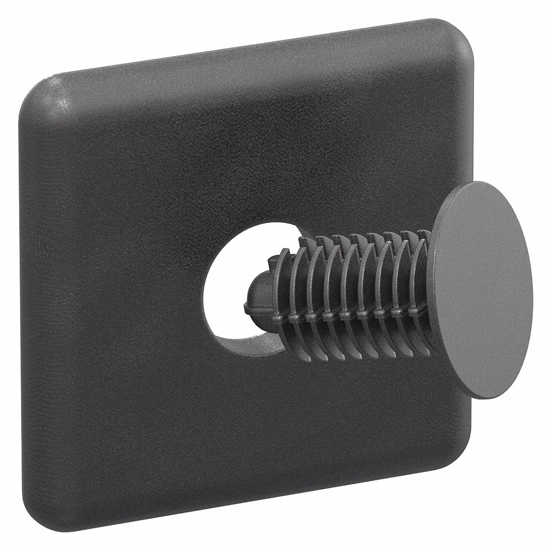 End Cap: 15 Series, Inch, 1 1/2 in x 3/16 in x 1 1/2 in, Black, ABS, Dust Cover, Matte, Single, 2 PK