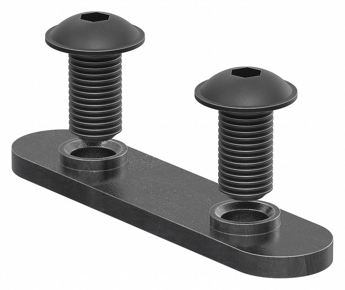 Bolt Assembly: 1/4" -20 Size, 1/2 in Thread Lg, Flanged Button Head Socket Cap, 10 Series, 6 PK