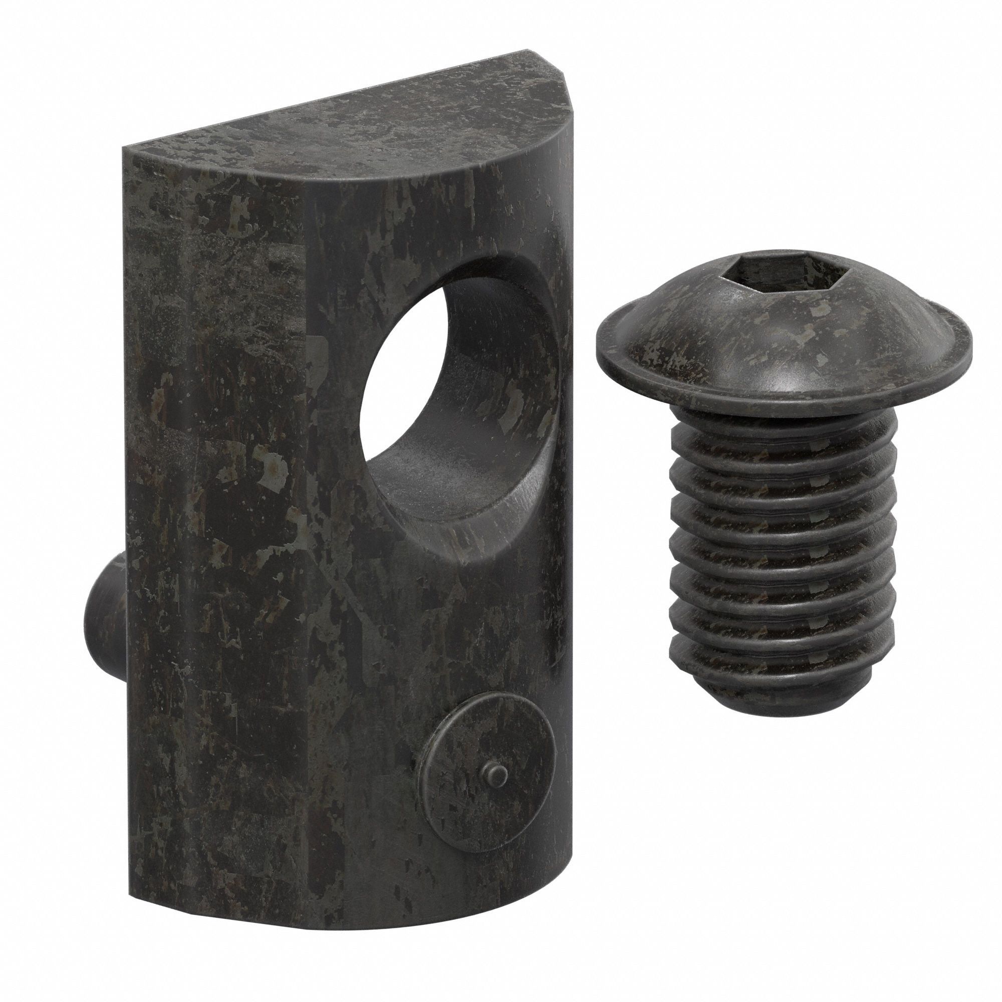 Bolt Assembly: 5/16" -18 Size, 11/16 in Thread Lg, Flanged Button Head Socket Cap, 15 Series, Steel